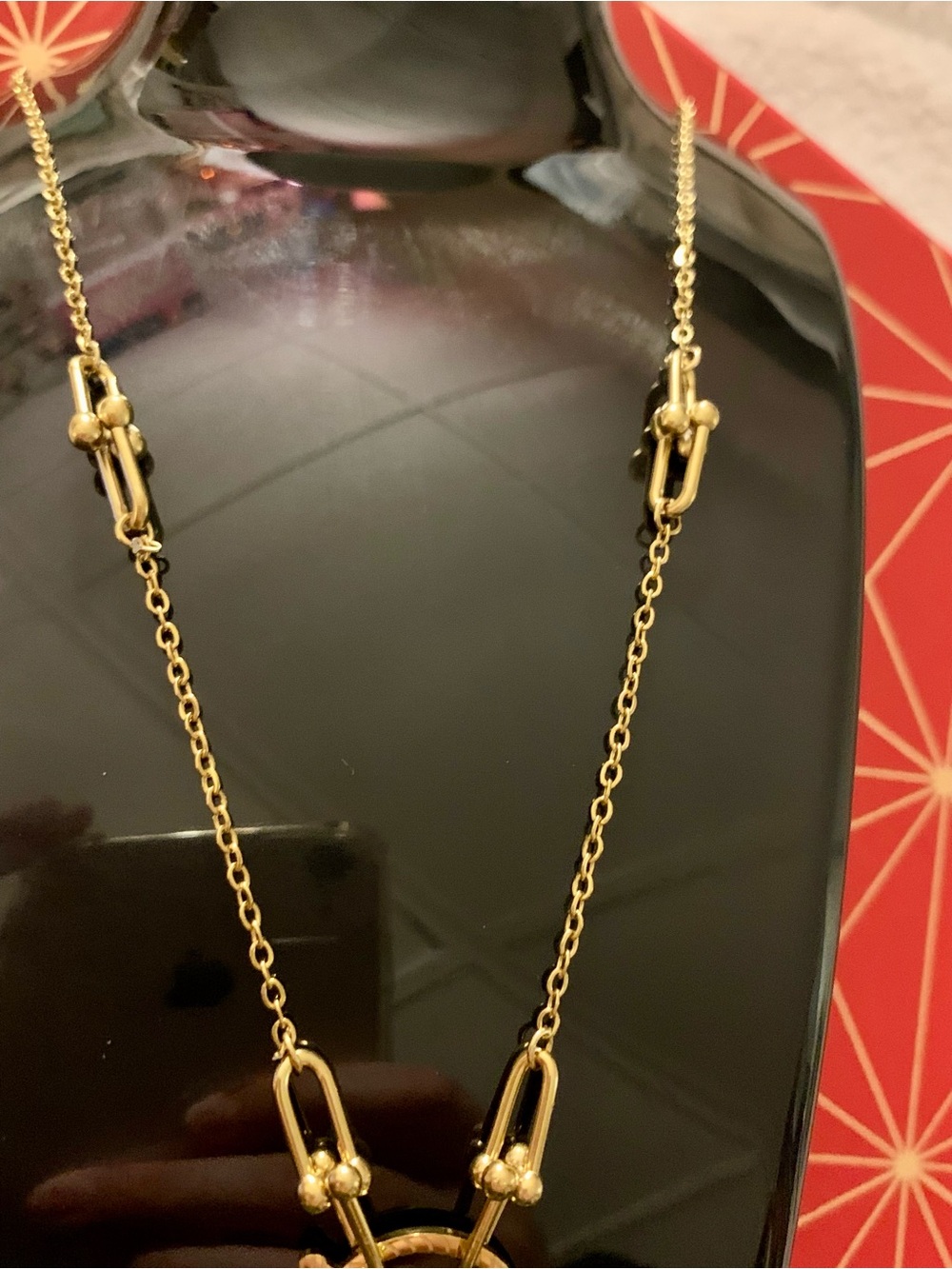 Brand New ! Fashion long Gold Toggle Heart Tag Pendant Necklace - Picture 6 of 6